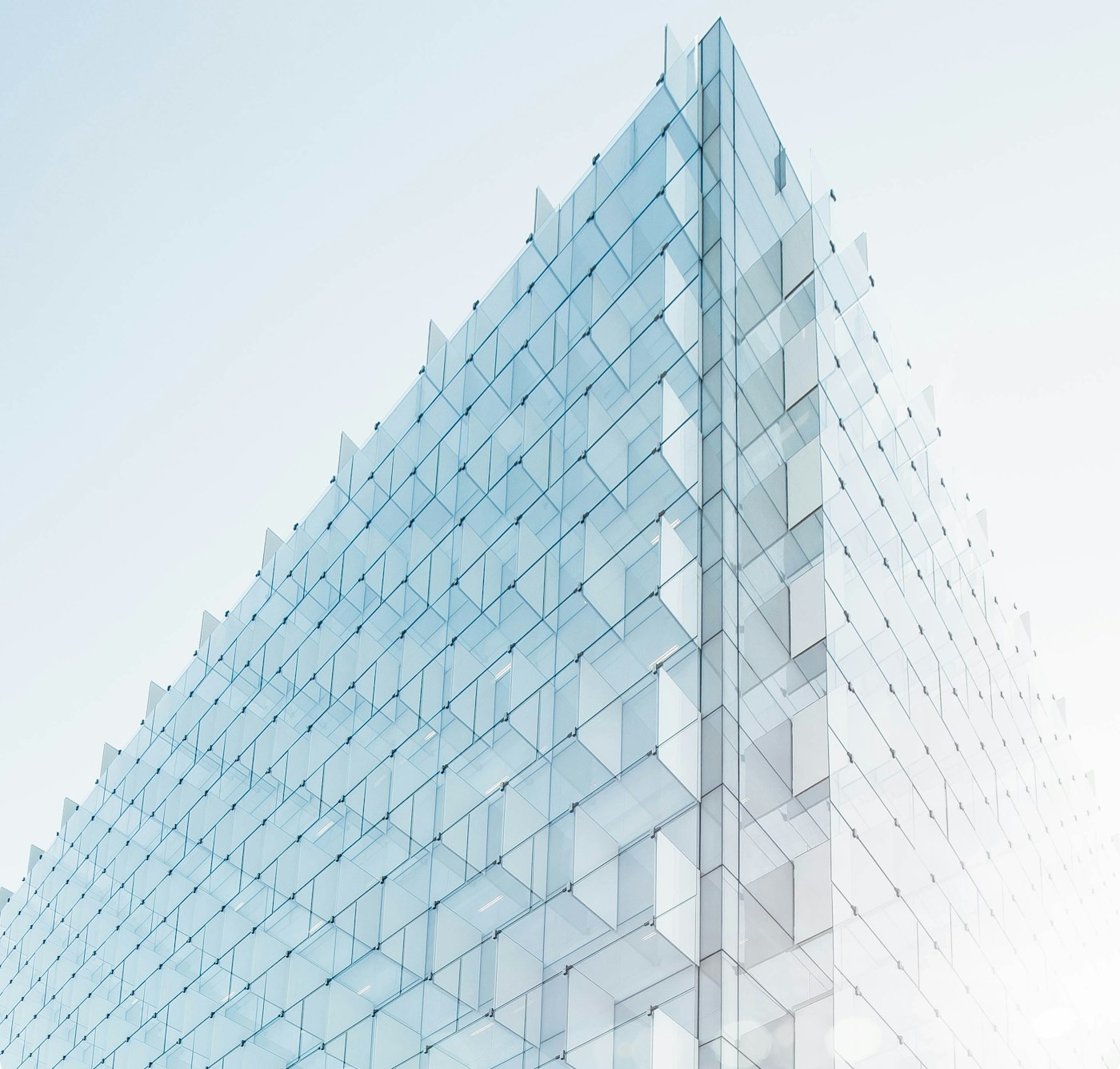 Glass facade building